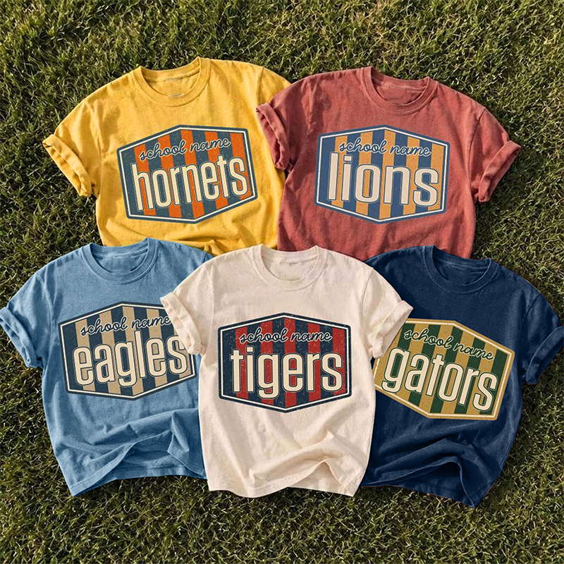 Personalized Mascot Vintage Distressed Football Teacher T-Shirt