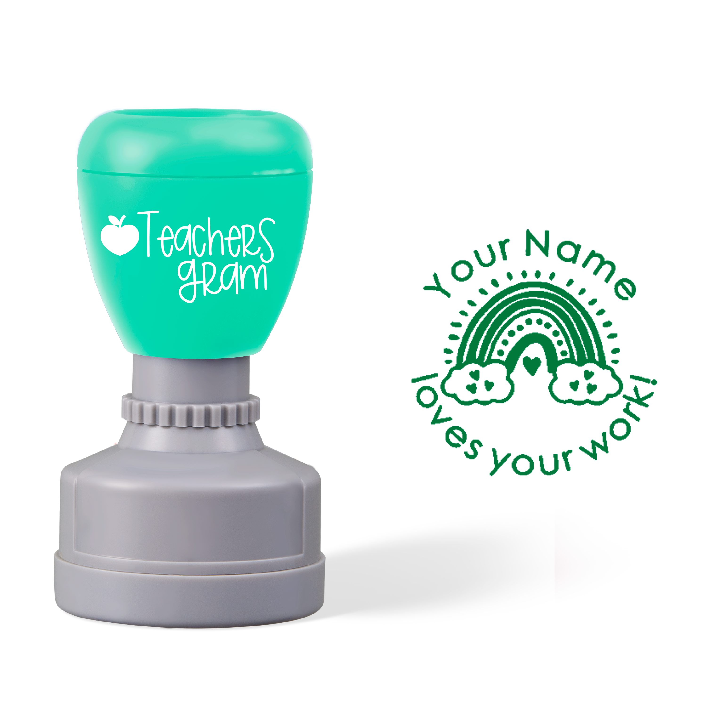 Personalized Name Love Your Work Teacher Stamp