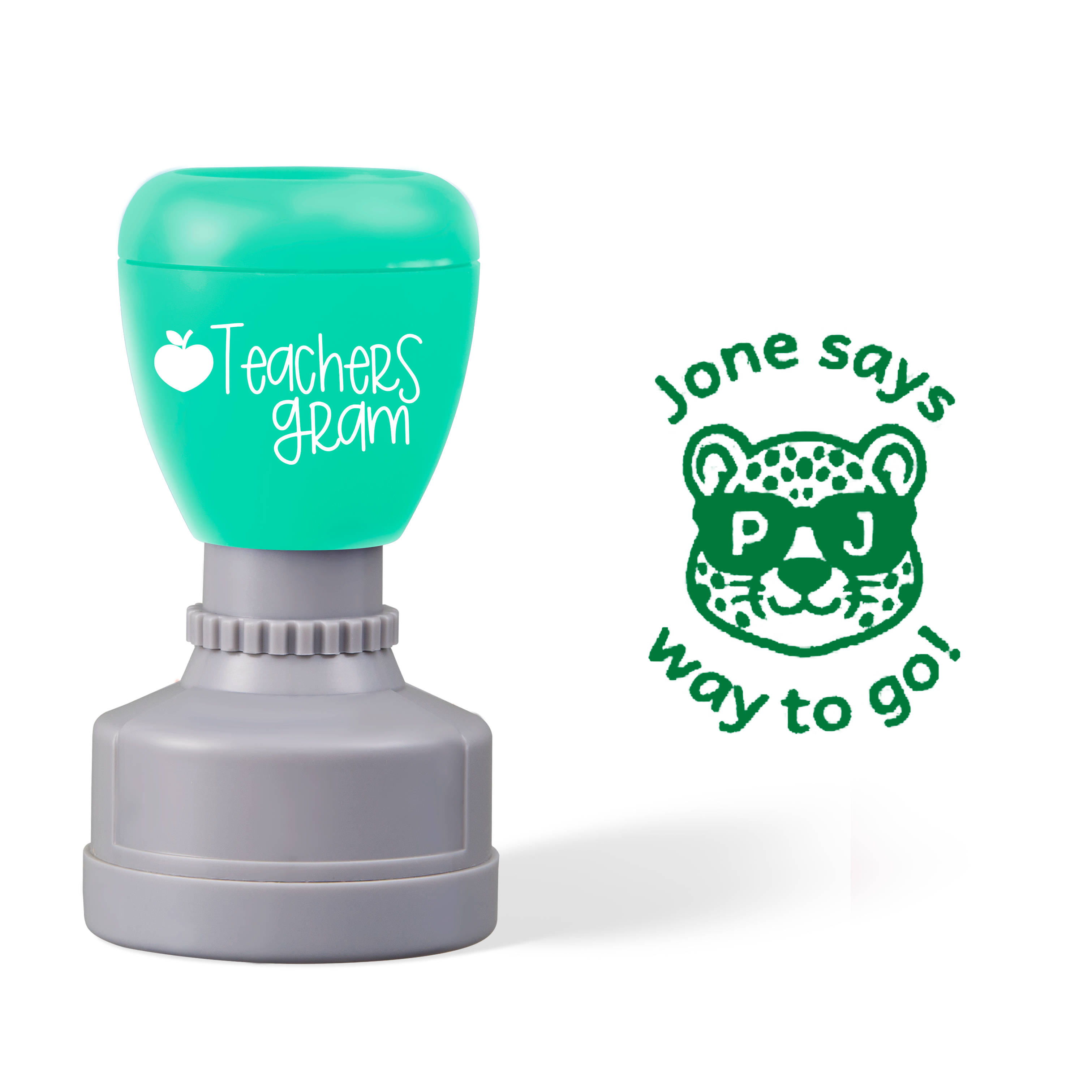Personalized Name Jone Says Way To Go Teacher Stamp