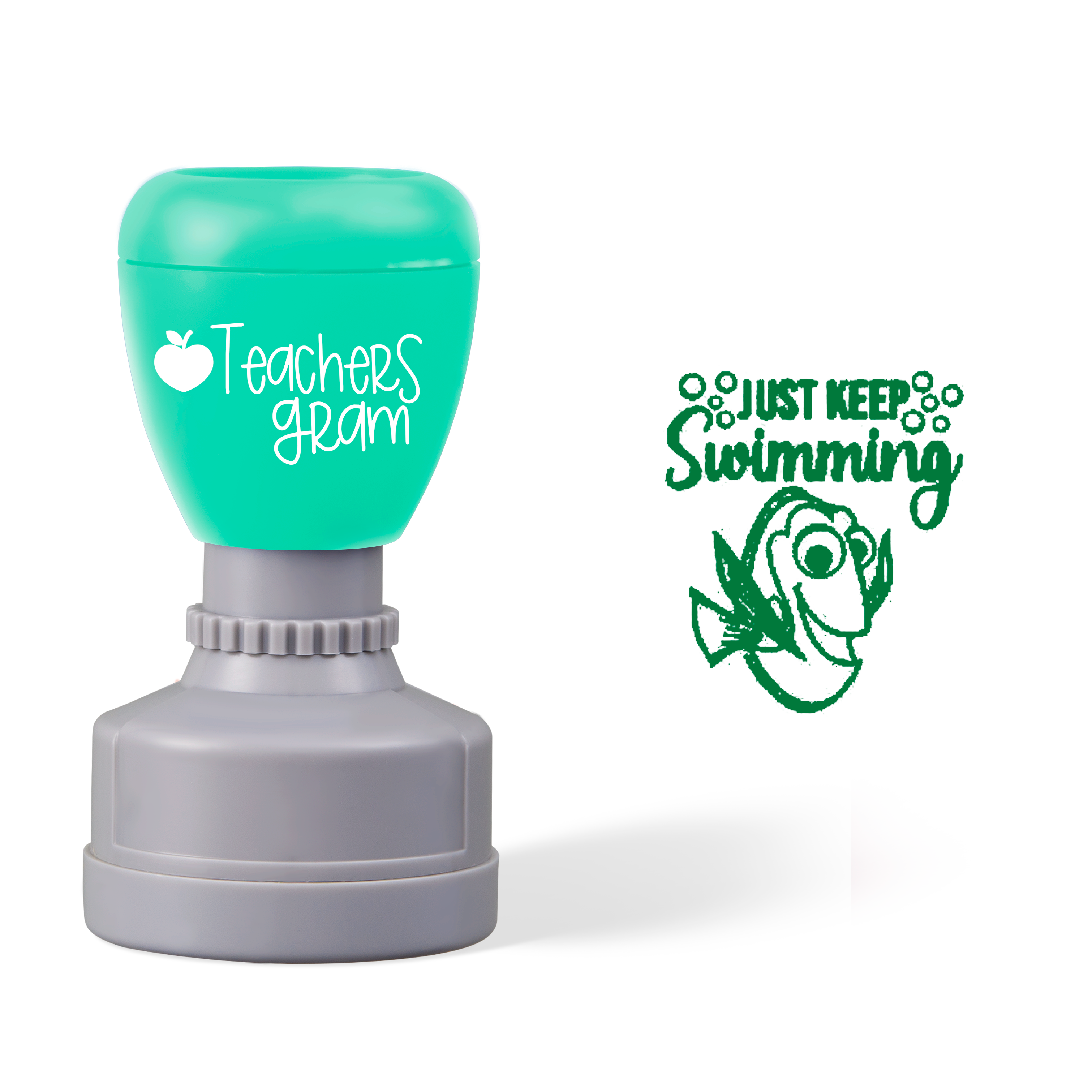 Personalized Name Just Keep Swimming Teacher Stamp