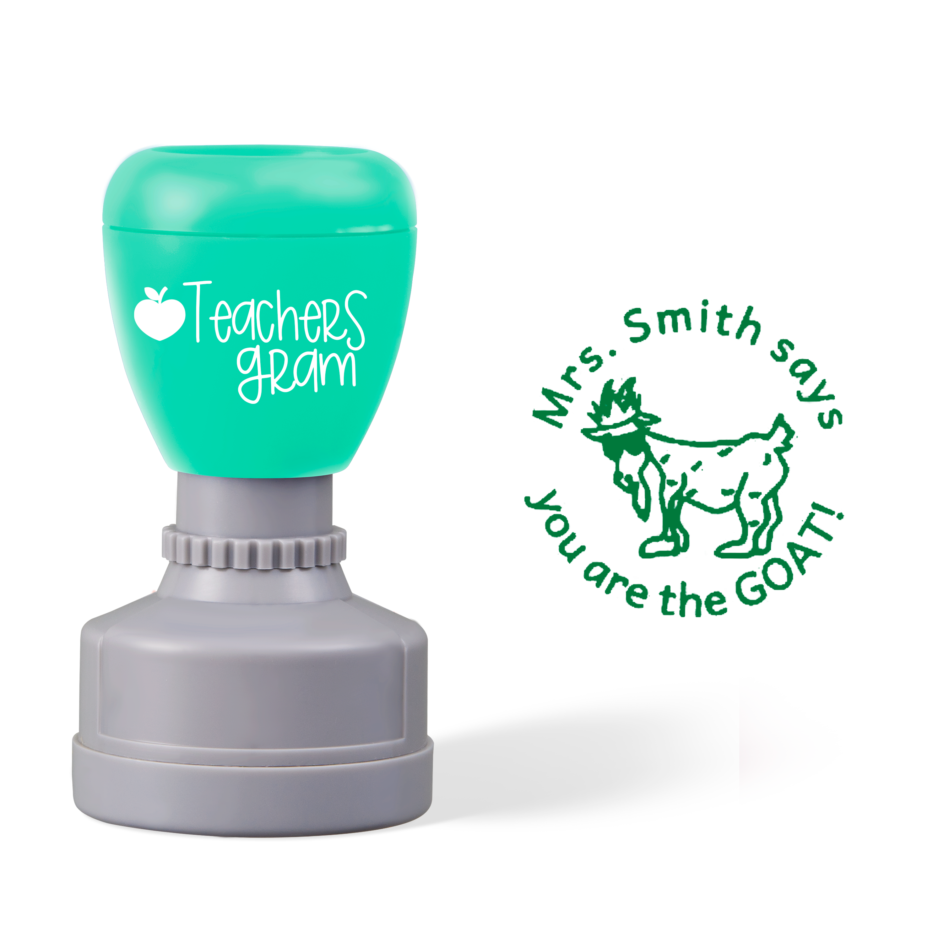 Personalized Name Says You Are The Goat Teacher Stamp