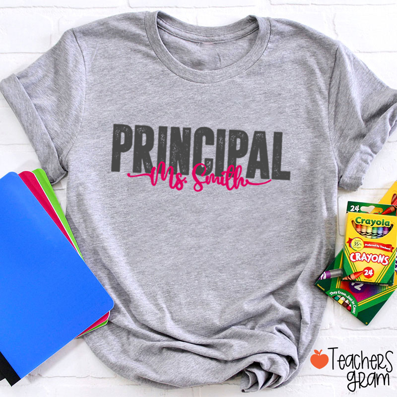 Personalized Name Distressed Assistant Teacher T-Shirt