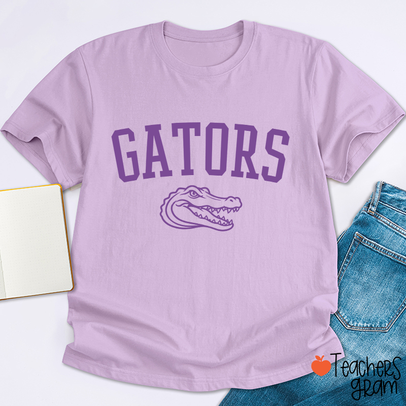 Personalized Mascot Outline Graphic Varsity Letter Teacher T-Shirt