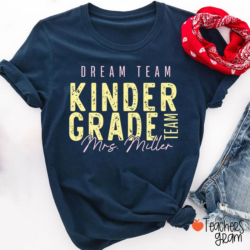 Personalized Grade School Supply Teacher T-Shirt