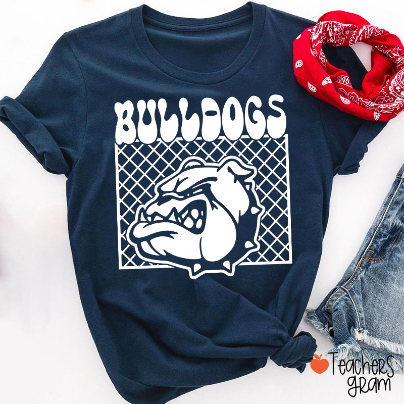 Personalized School Spirit Mascot Vintage Distressed Teacher T-Shirt