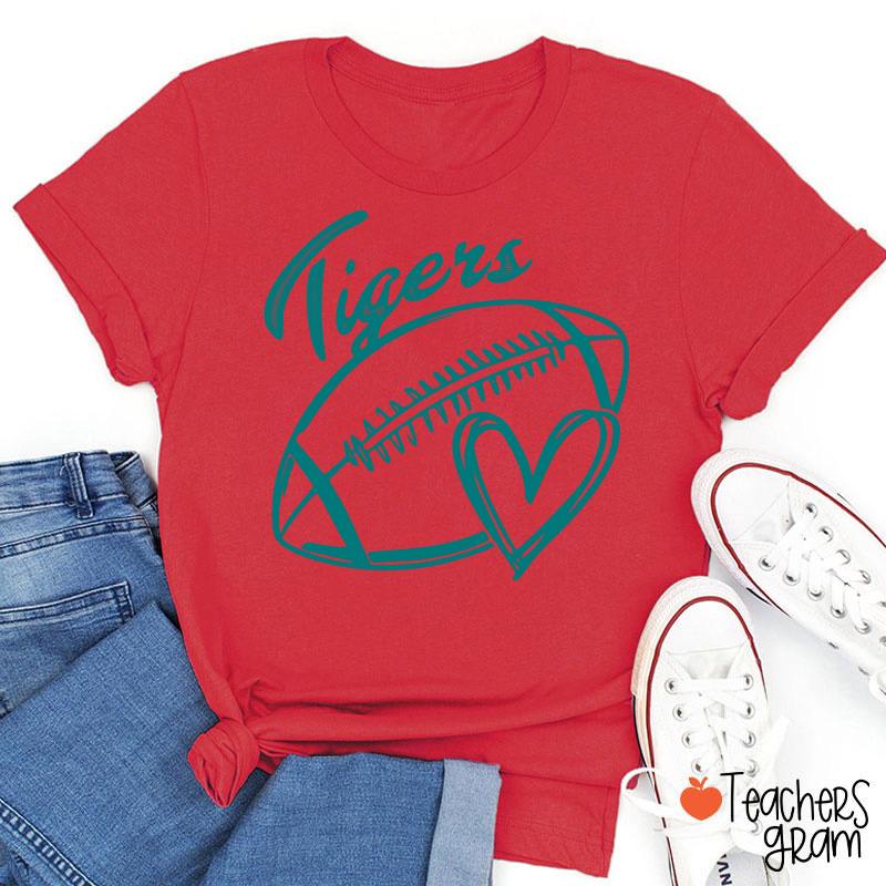 Personalized Mascot Name Sport Graphic Teacher T-Shirt