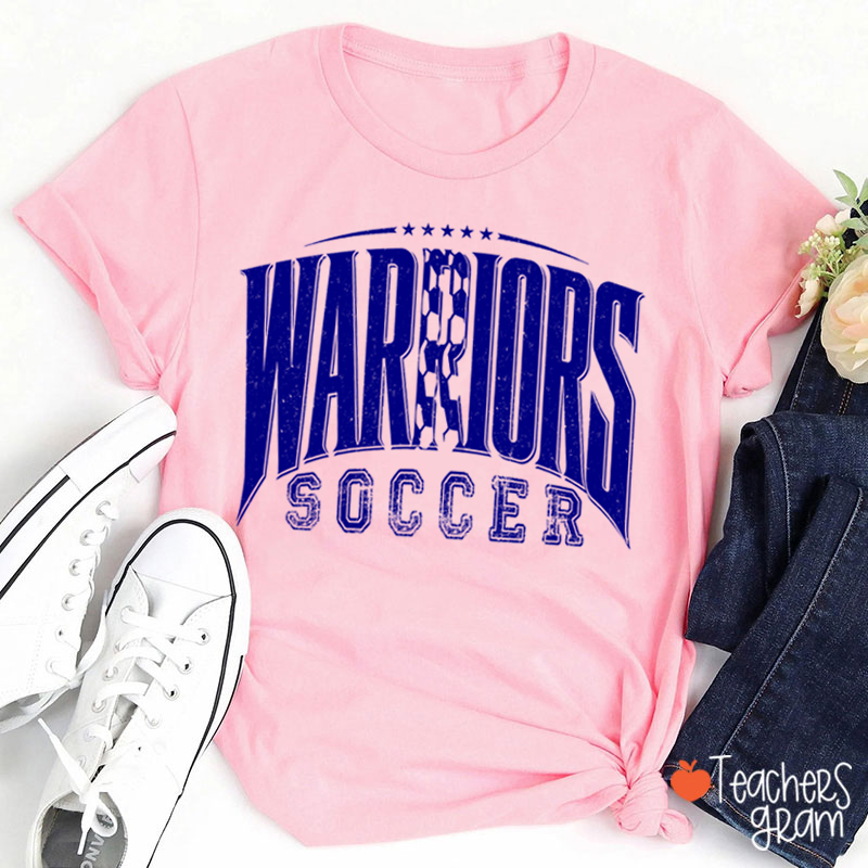 Personalized Mascot Vintage Distressed Football Star Graphic Teacher T‑Shirt