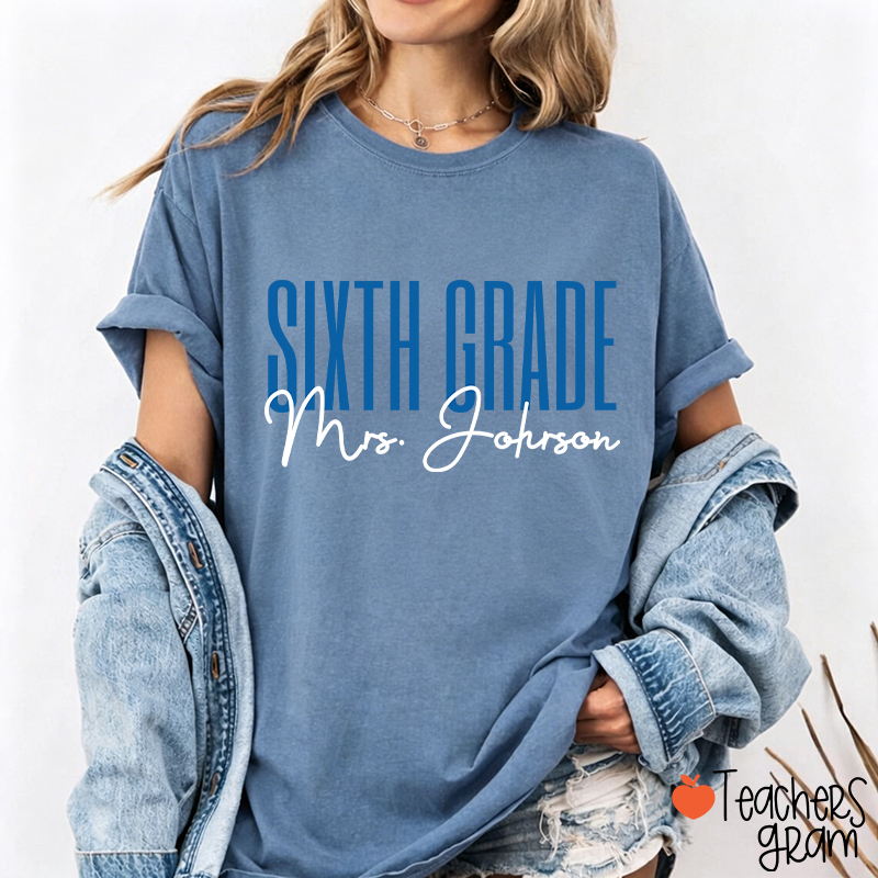 Personalized Grade And Name Back To School Teacher T-Shirt