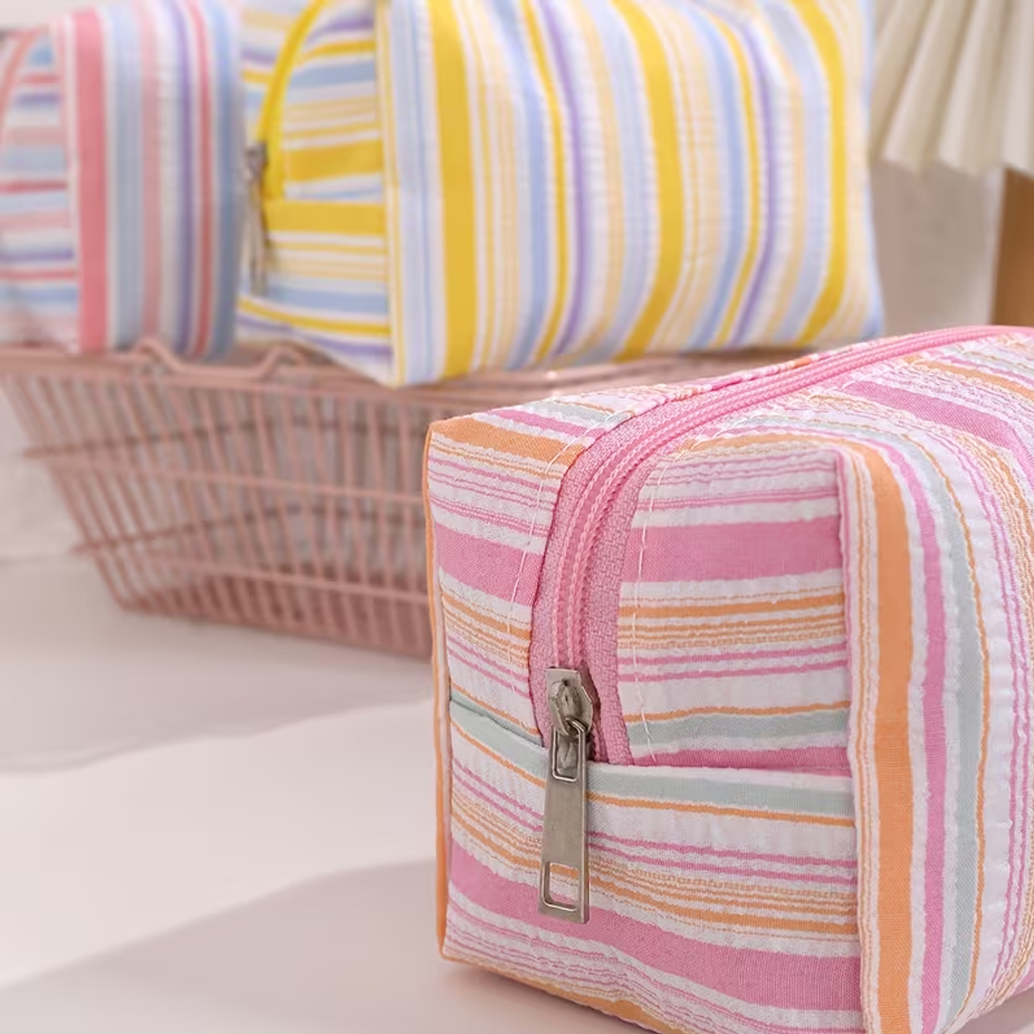 Personalized Embroidered Bubble-Sheen Makeup Bag