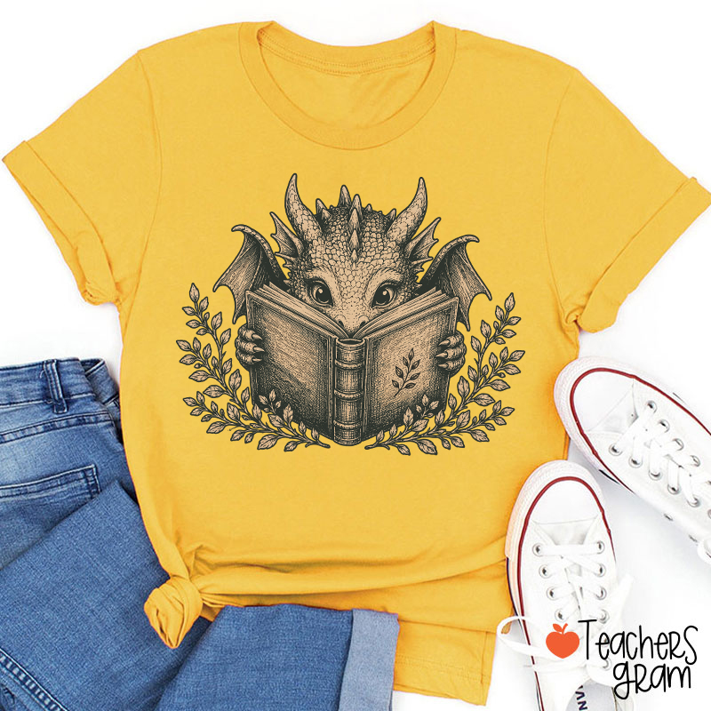 Reading Dragon Teacher T-Shirt