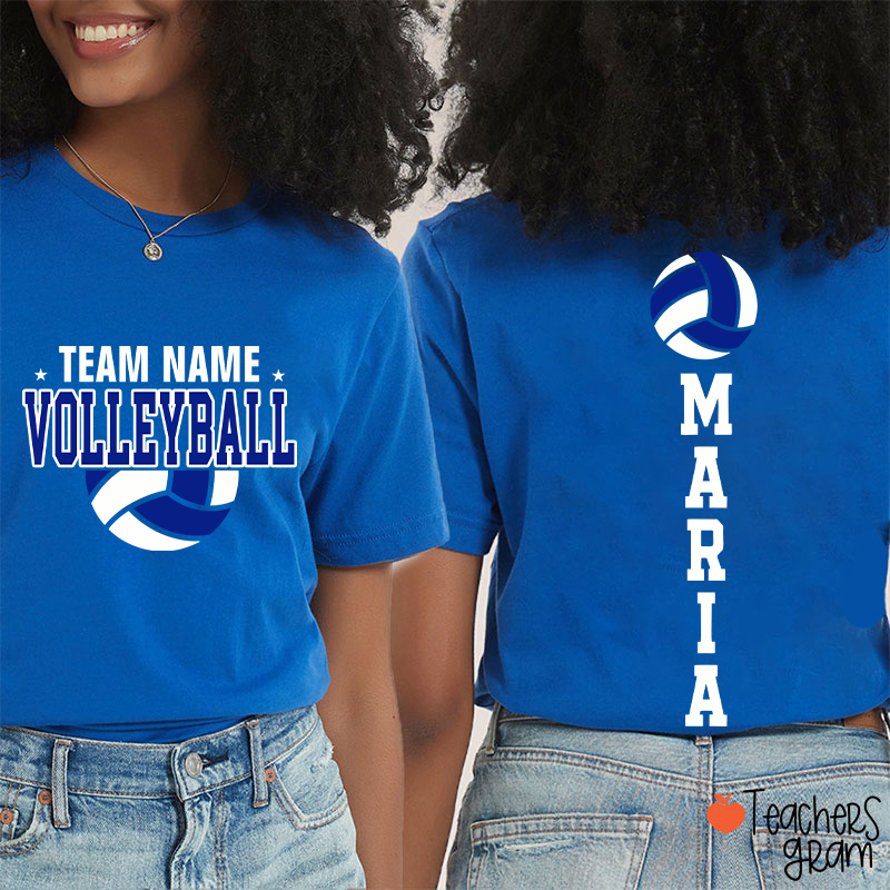 Personalized Mascot Sport Team Teacher Two Sided T‑Shirt