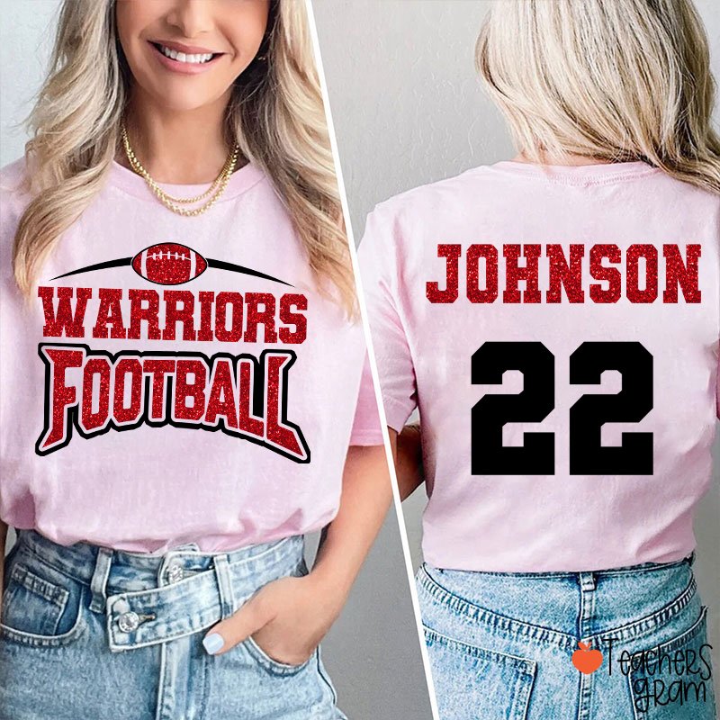 Personalized Mascot Sport And Your Name Bright Teacher Two Sided T-Shirt