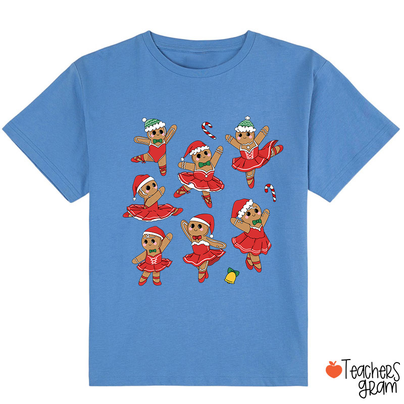 Dancing Gingerbread Christmas Class T-Shirt