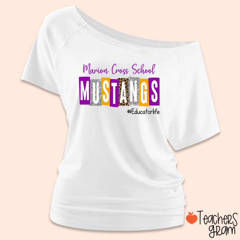 Personalized School Spirit Cheer For You Teacher Off Shoulder Shirt