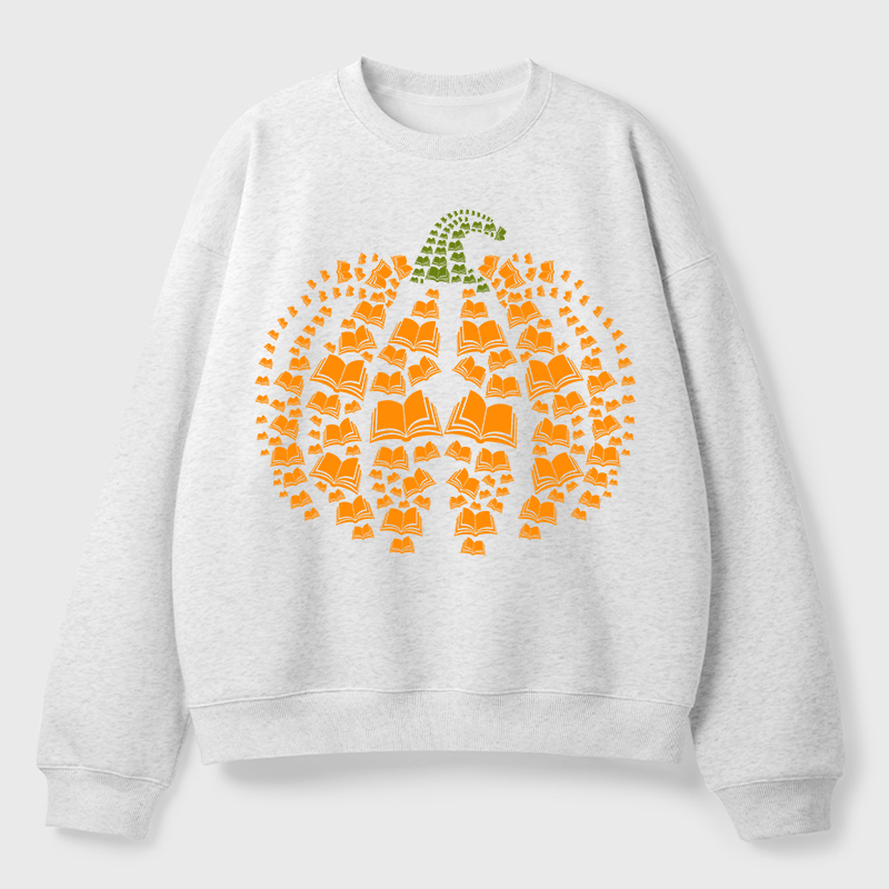 Halloween Pumpkins And Books Teacher Fleece Sweatshirt
