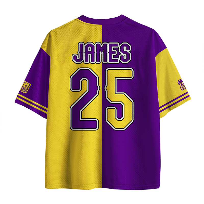 Personalized Mascot Star School Spirit Contrasting Colors Teacher Mesh Jersey