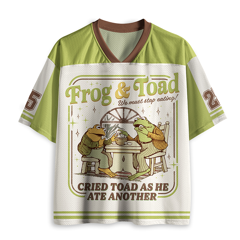 Frog And Toad We Must Stop Eating Cried Toad As He Ate Another Teacher Mesh Jersey