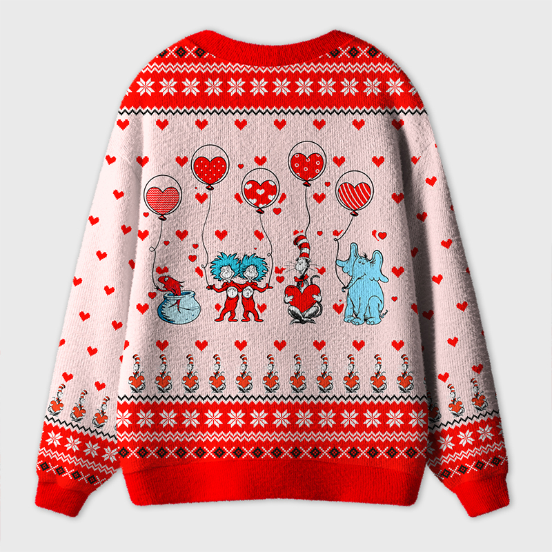 Children's Books Valentine's Day Teacher Ugly Cardigan Sweaters