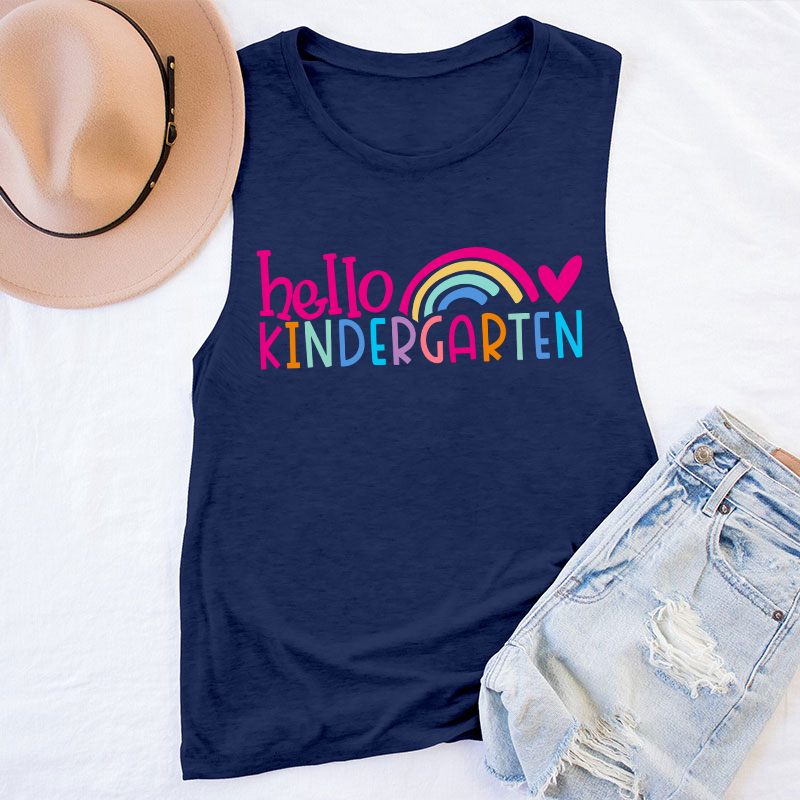 Personalized Hello Teacher Tank Top