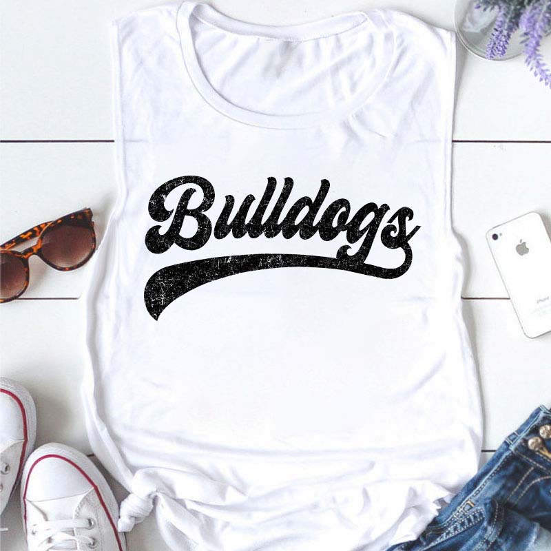 Personalized Mascot Washed And Distressed Print  Teacher Tank Top