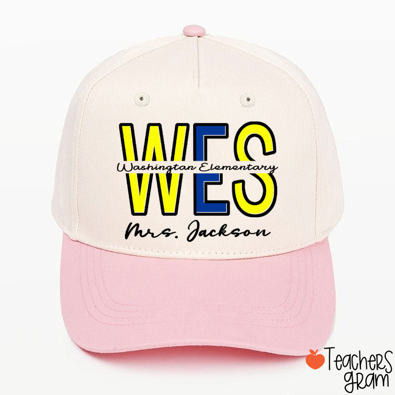 Personalized School Name Abbreviation School Color Teacher Baseball Cap
