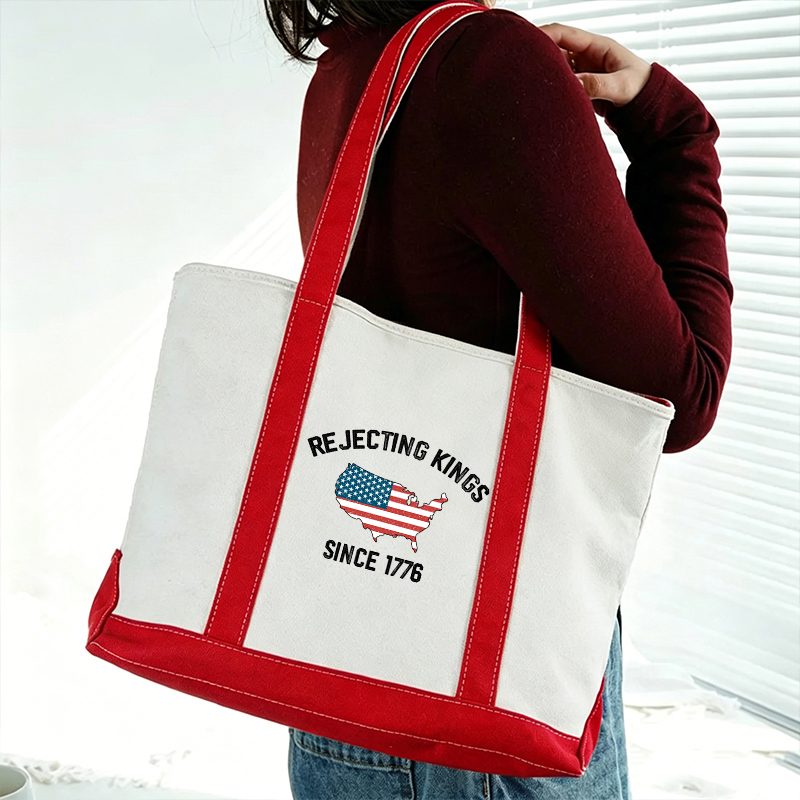 Rejecting Kings Since 1776 Teacher Canvas Tote Bag