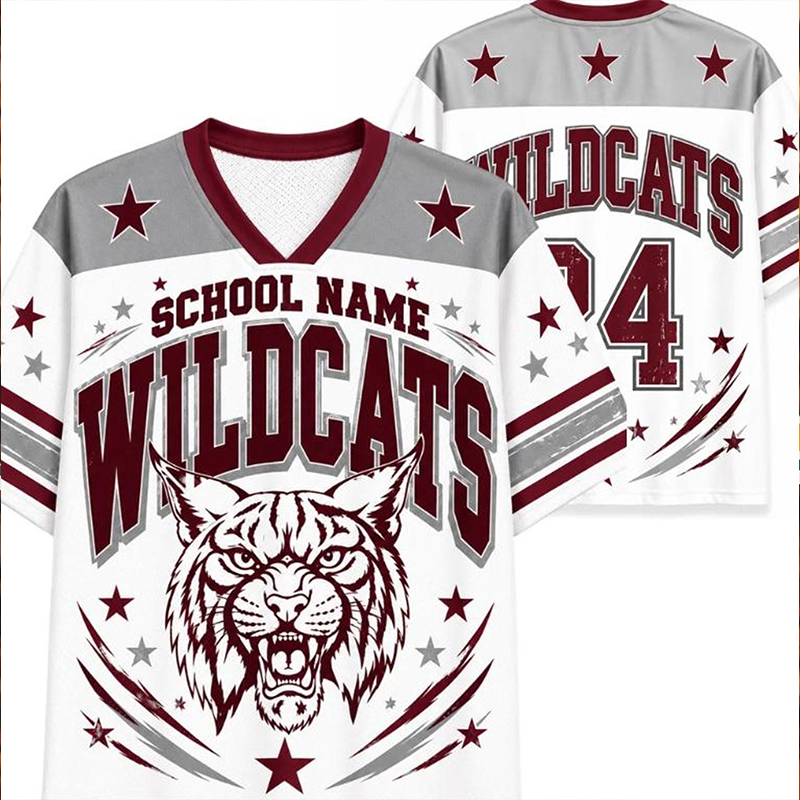 Personalized School Mascot Vintage Star Teacher Mesh Jersey