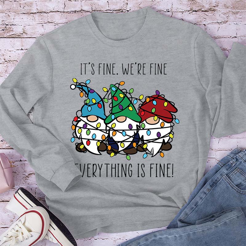 Everything Is Fine Teacher Long Sleeve T-Shirt