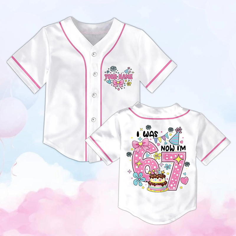 Personalized I Was 6 Now I'm 7 Meme Class Baseball Jersey