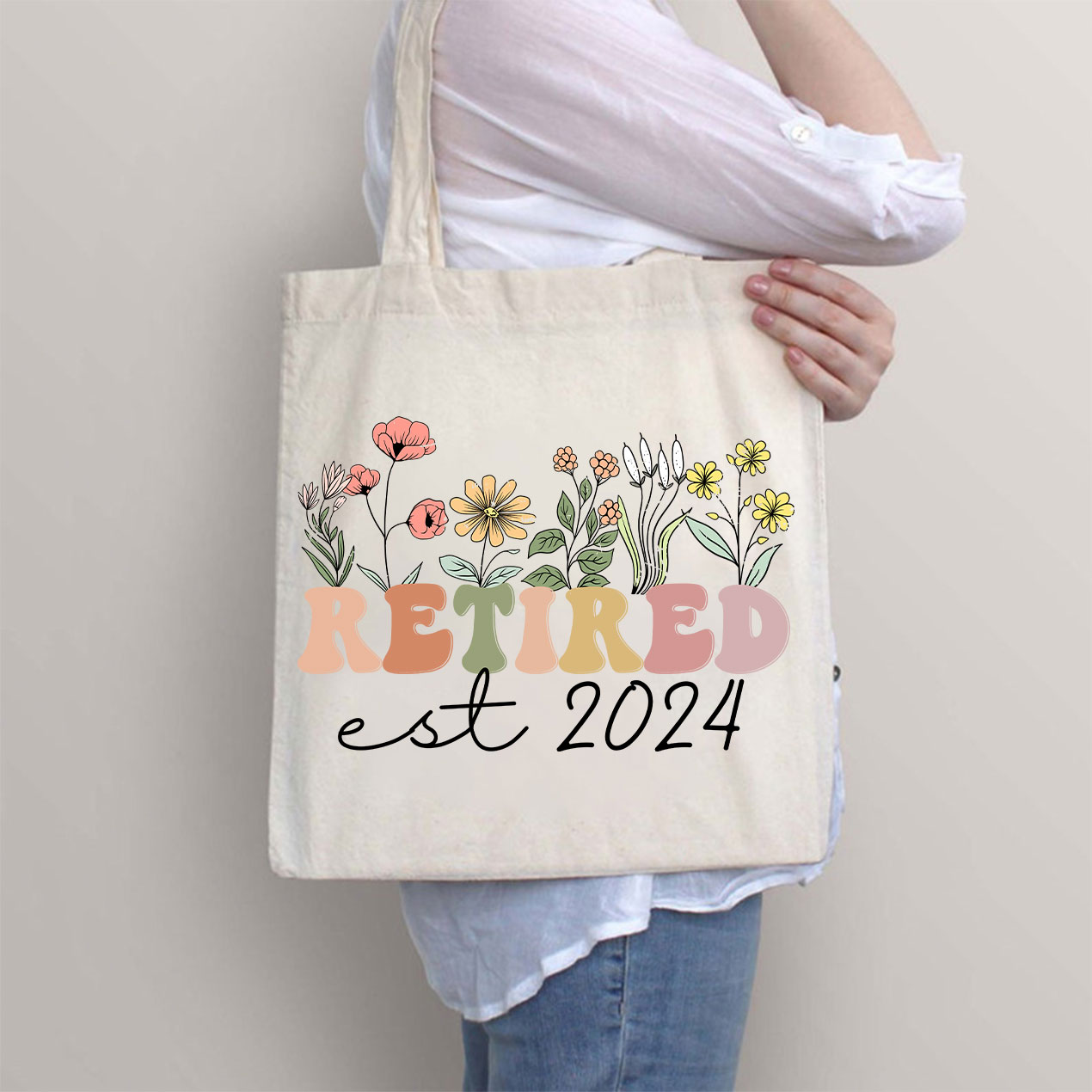Personalized Retired Est Tote Bag