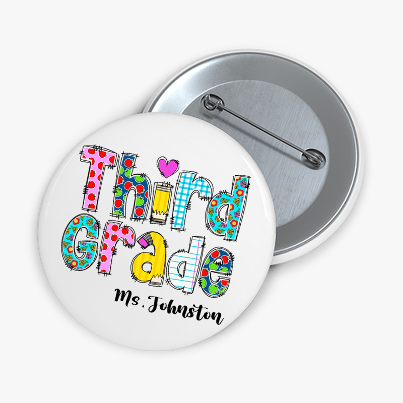 Personalized I'm A Teacher Pinback Button