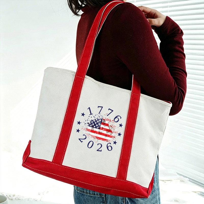 USA 250th Anniversary 1776-2026 Teacher Canvas Tote Bag
