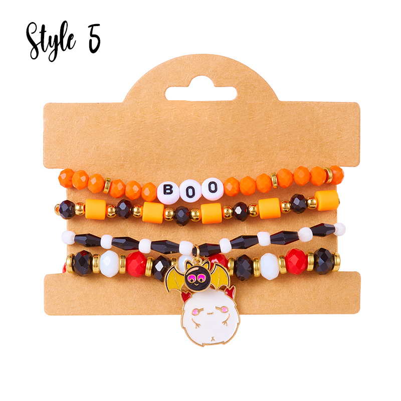 Halloween Pumpkin Ghost Teacher Metal Bracelet