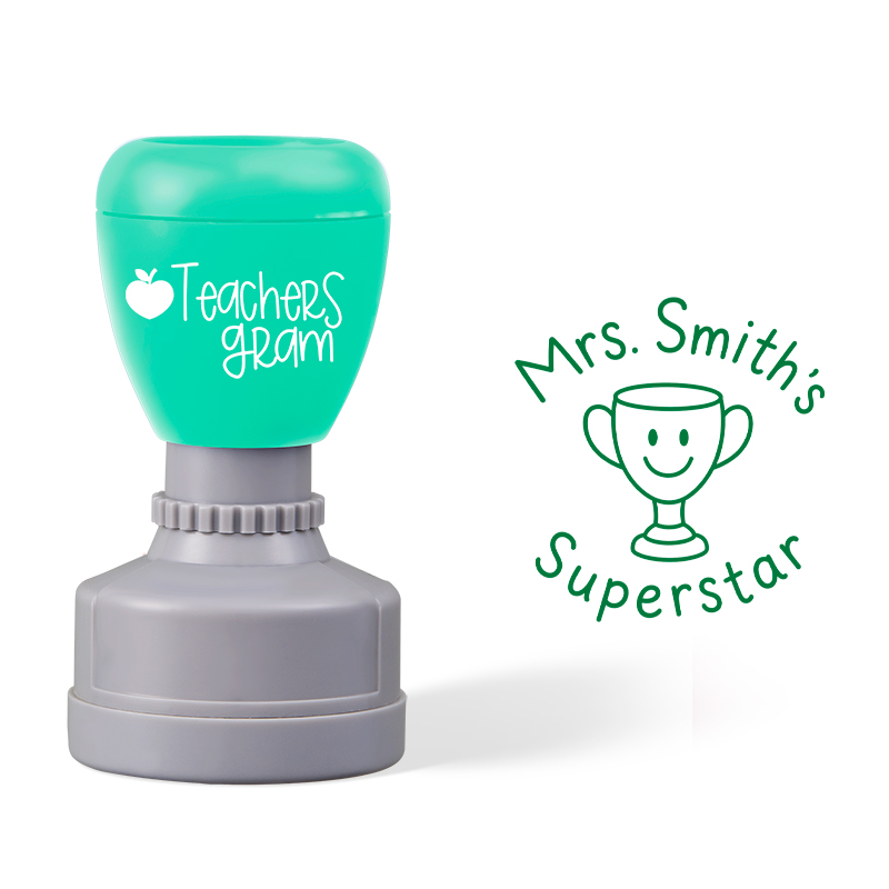 Personalized Name Superstar Teacher Stamp