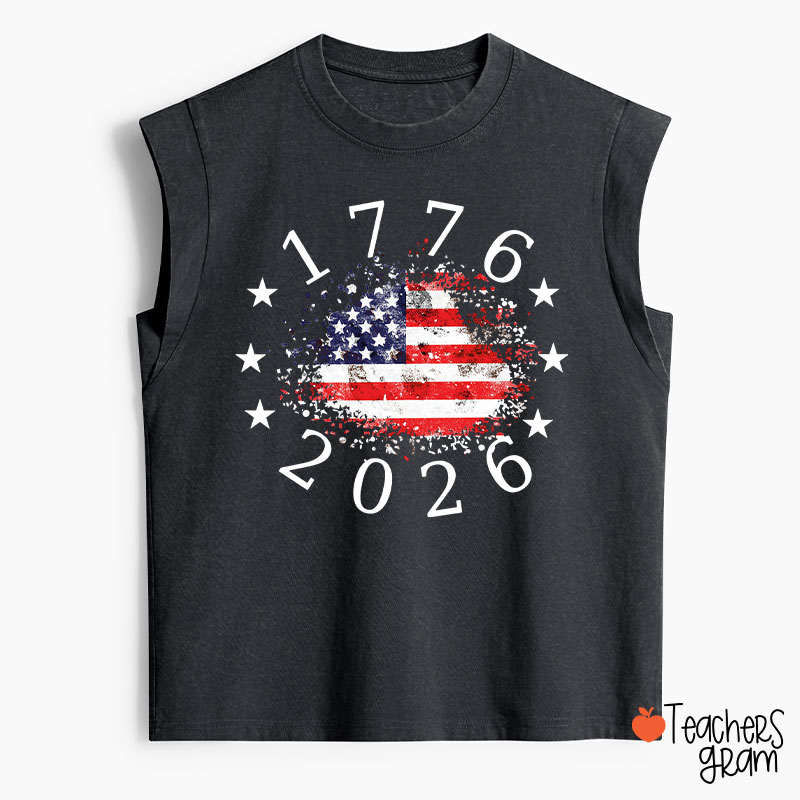 USA 250th Anniversary 1776-2026 Teacher Washed Tank Top