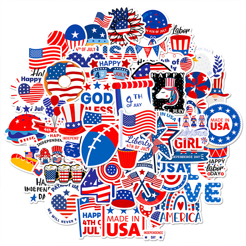 50 PCS American Independence Day Teacher Stickers