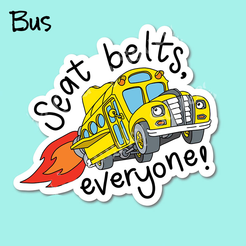 School Bus Teacher Stickers