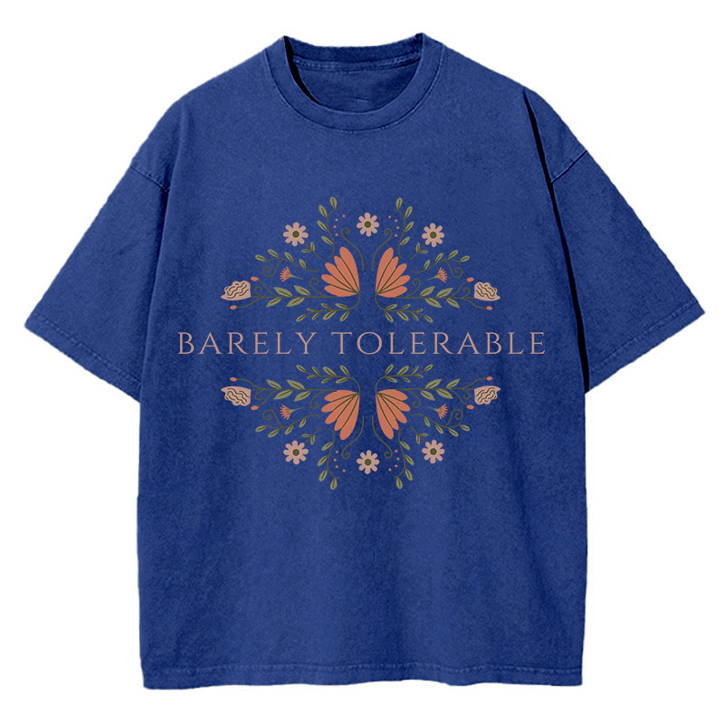 Barely Tolerable Pride And Prejudice Teacher Washed T-Shirt