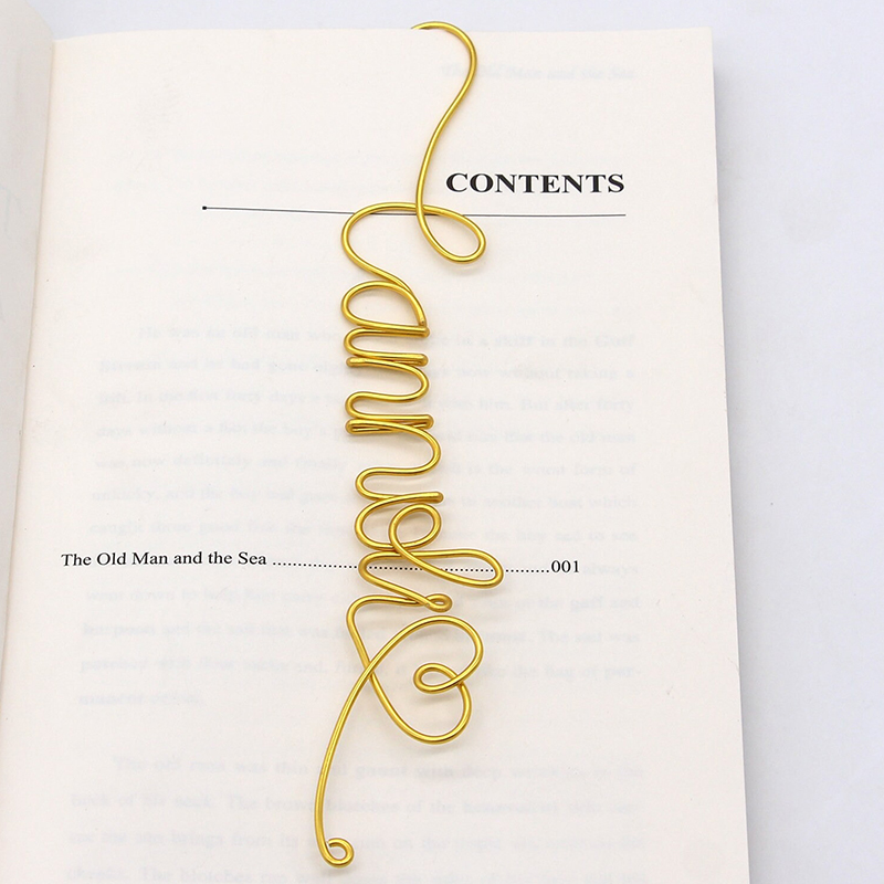 Personalized Wire Name Teacher Bookmark