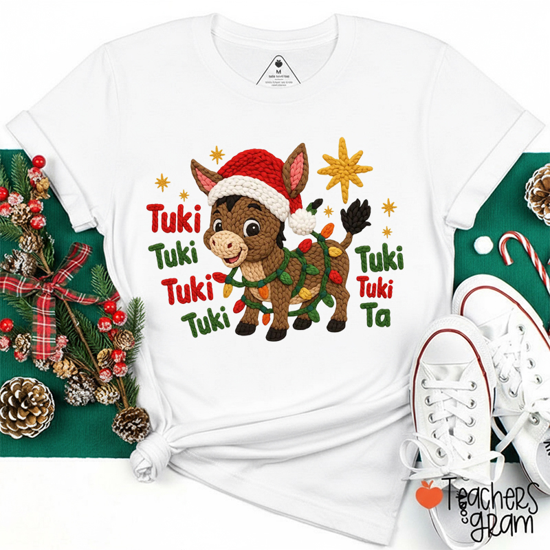 Faux Yarn Tuki Tuki Tuki Ta Teacher T-Shirt