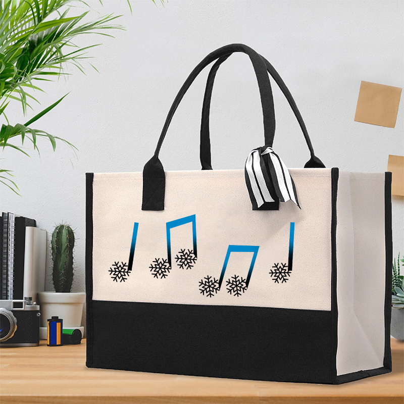Snowflake Note Teacher Cotton Tote Bag