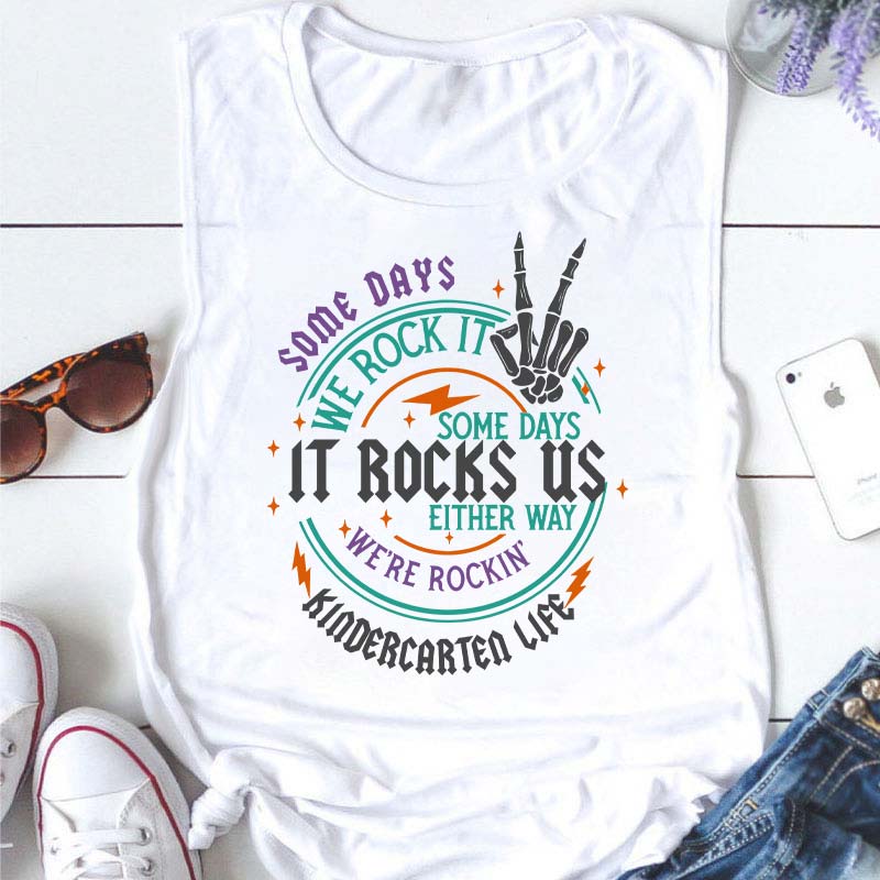 Personalized Grade Rock This School Teacher Tank Top
