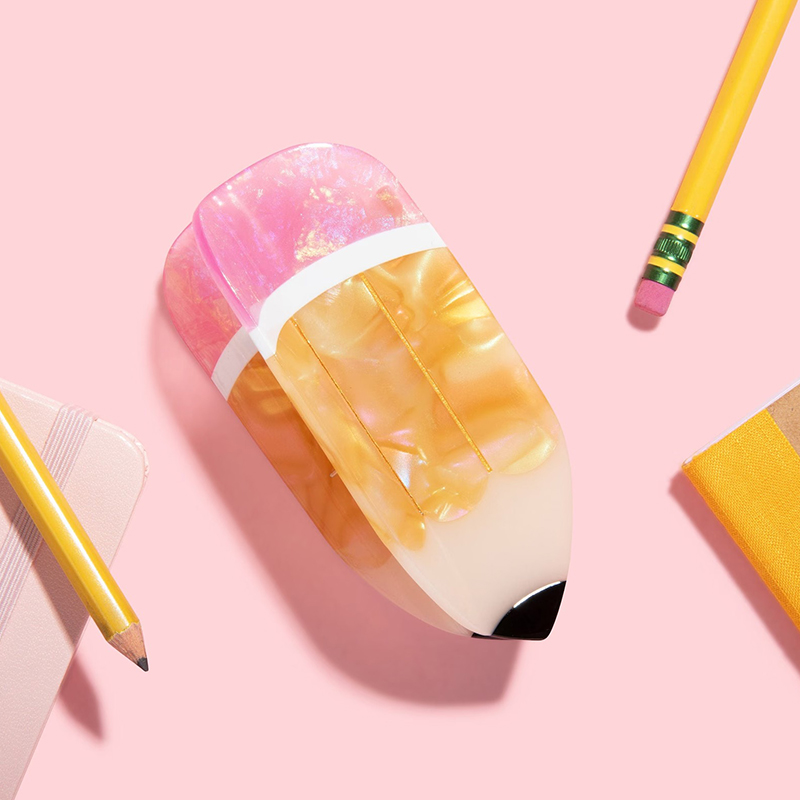 Pencil Teacher Hair Clips