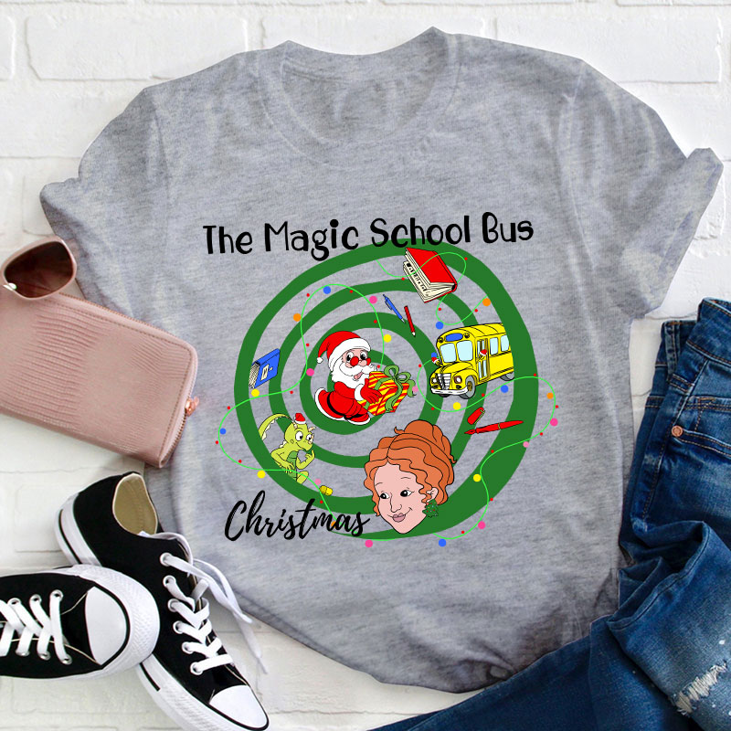 The Magic School Bus Christmas Teacher T-Shirt