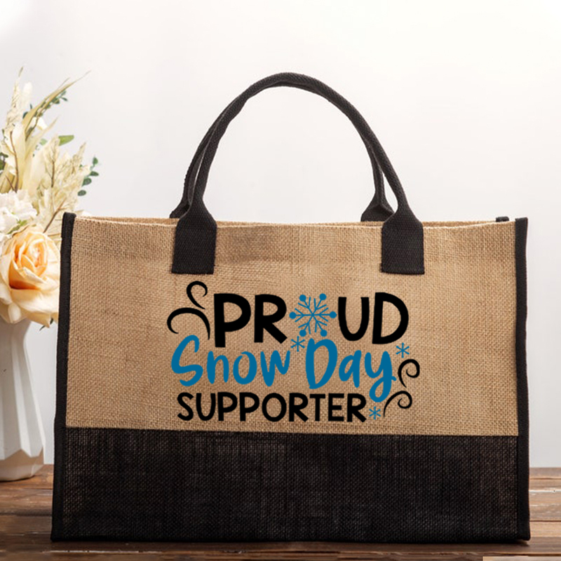 Proud Snow Day Supporter Teacher Cotton Tote Bag