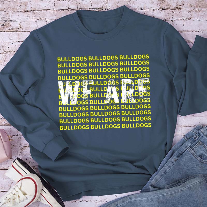 Personalized Mascot We Are School Spirit Teacher Long Sleeve T-Shirt