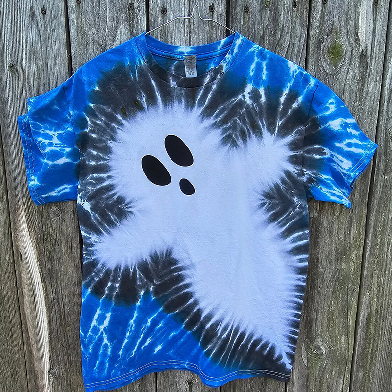 Cute Ghost Tie Dye Teacher Eco Oversized Graphic T-Shirt