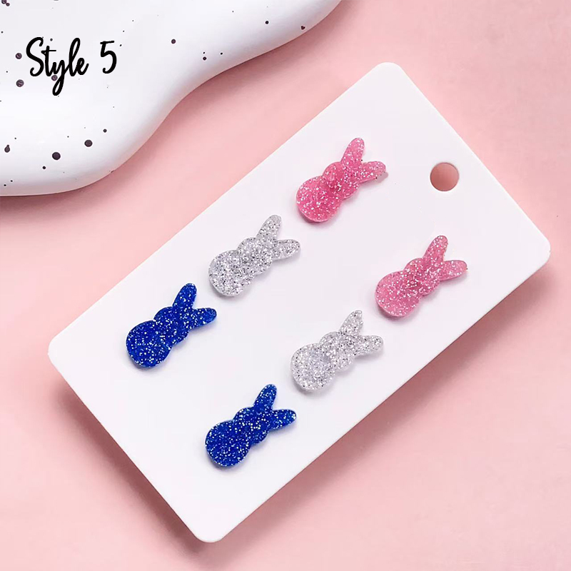 Dopamine Bunny Combination Teacher Acrylic Earrings