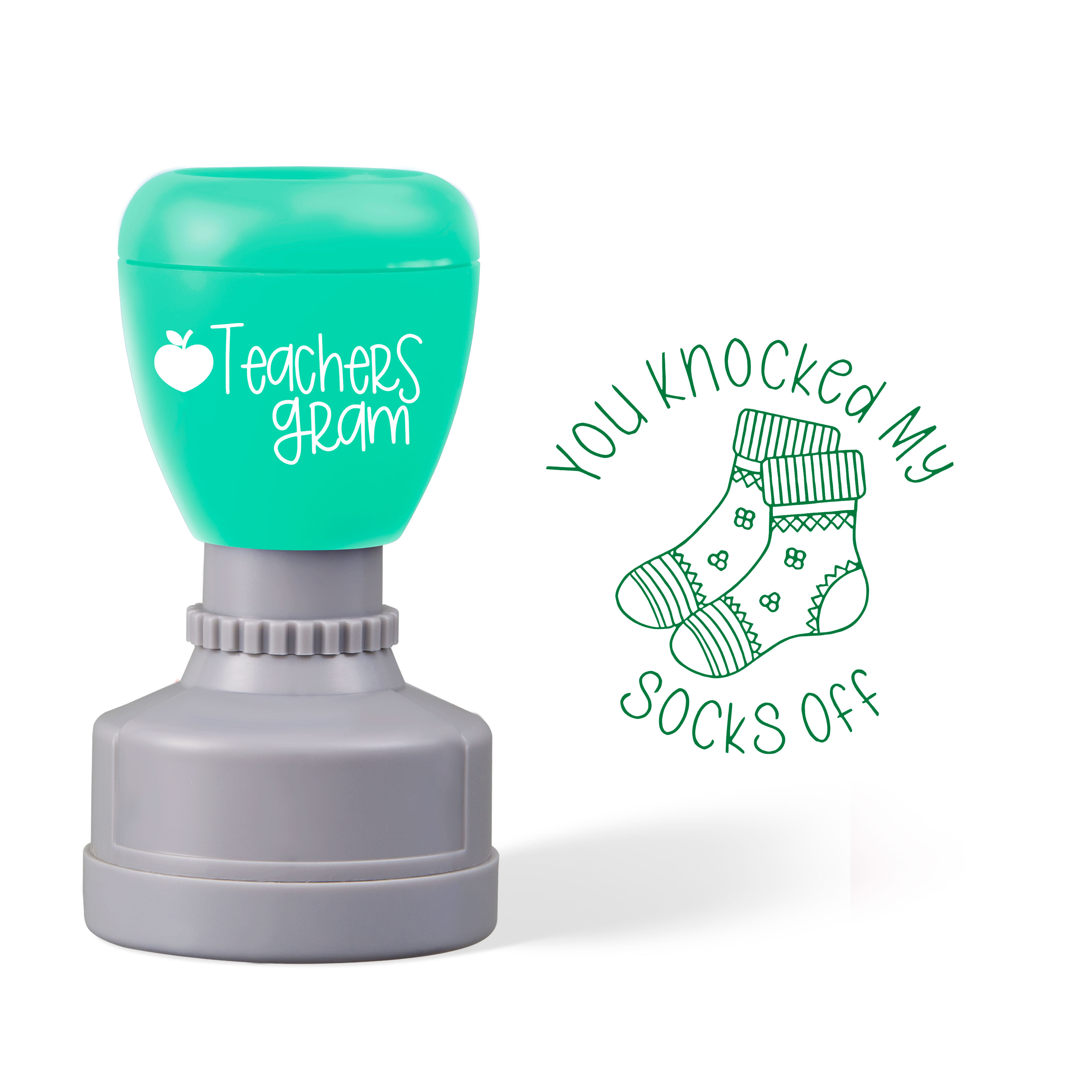 You Knocked My Socks Off Teacher Stamp
