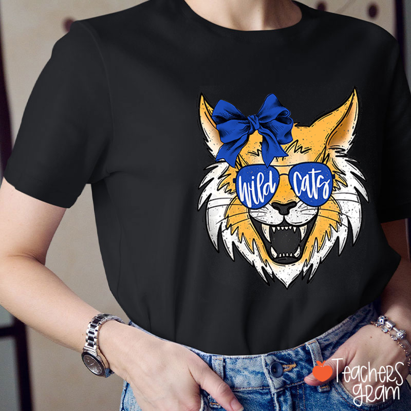 Personalized Mascot Vivid Animal Prints Teacher T-Shirt